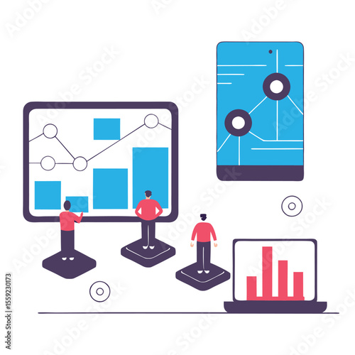 Data analysis and visualization with digital devices and people