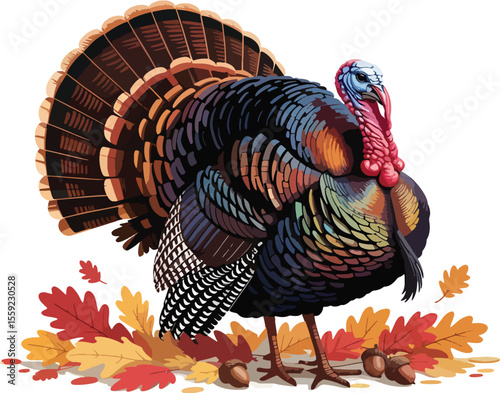 turkey with a turkey on his head