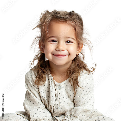 Sweet Child Smile: A captivating portrait of a young child, radiating pure joy and innocent charm with an adorable smile, inviting viewers to experience the simple bliss of childhood.