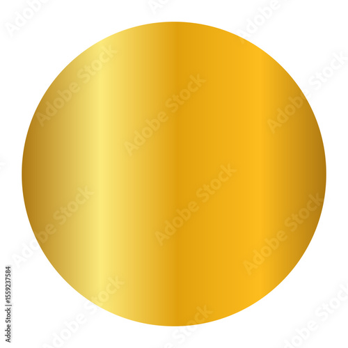 Realistic Gold Badge Seal with Glossy Effect. Isolated mockup on transparent background. Premium golden sale sticker, emblem. EPS10 Vector	