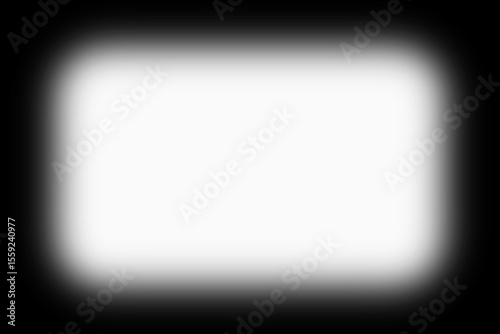 Black transparent gradient vignette border shadow effect. Vignette frame with shadow and gradient transparent background. Decorative black border element for design and presentation