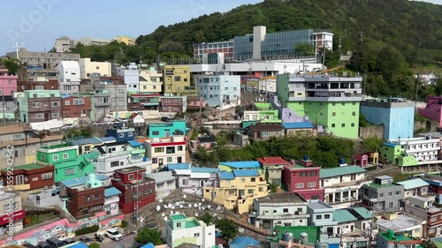 Busan, South Korea. MAY 7, 2025. Cityscape of Gamcheon Culture Village popular Destinations in South Korea.  Vibrant Urban Art Heritage