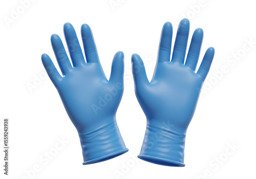 Wallpaper Mural Isolated Pair of Blue Latex Gloves for Medical Use Torontodigital.ca