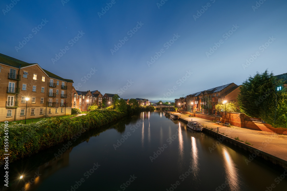 Obraz premium River Nene canal in Northampton. England