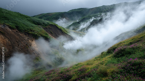 Geysers landscape.