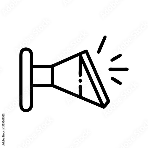 Distress flare signal icon in simple line art style  