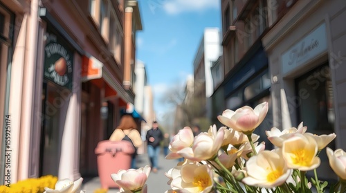 daffodils in the street