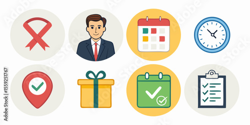 vectors set of event icons