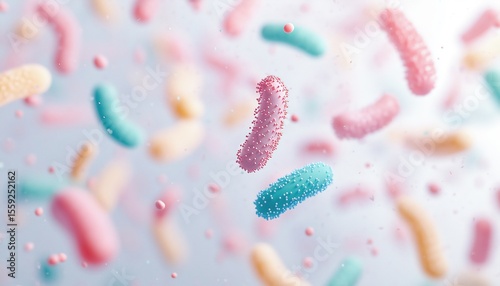 Probiotics: Beneficial Bacteria And Microorganisms For Gut Health And Nutrition. Poster On Healthcare And Medicine.