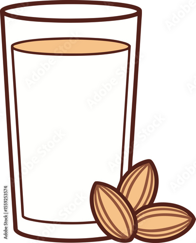Almond Milk Still Life Refreshing and Nutritious Beverage Delightful Vegan Alternative Healthful Drink Naturally Sweet Delectable and Creamy