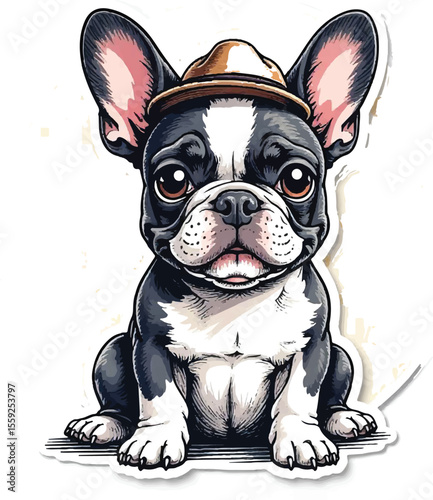 cute pet on clean vecor