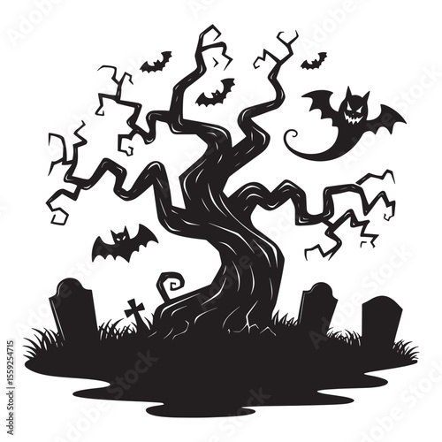 silhouette of a tree