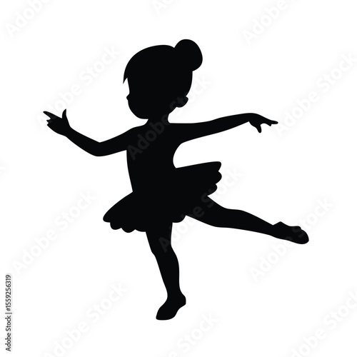 Little baby ballerina silhouette