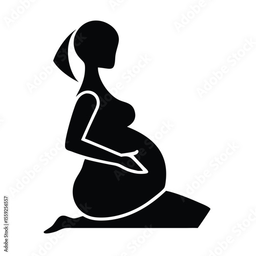 Pregnant woman silhouette