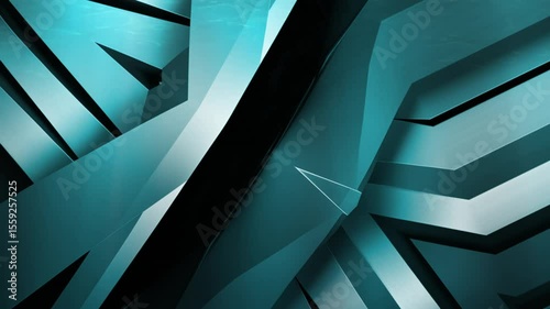 Abstract Triangle Architecture and Light Reflection Design Futuristic 3D Technology