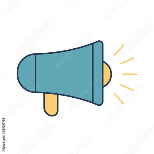 Megaphone Announcement Vector Icon.