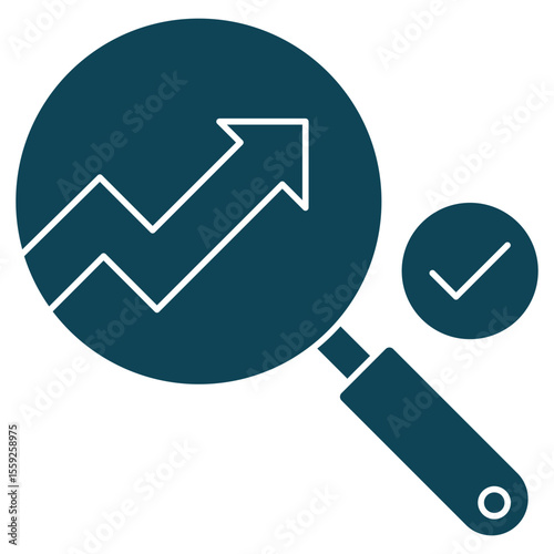 Trend Detection icon, Staying Ahead Uncovering Patterns with Trend Detection, Future Insights Harnessing Data for Trend Discovery, vector