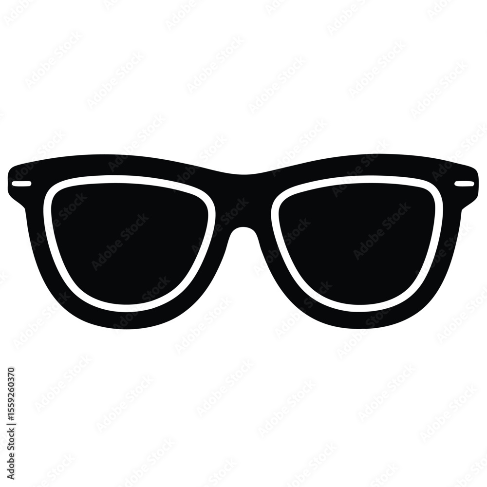 Fototapeta premium Stylish Sunglasses Icon Vector Illustration of Classic Shades