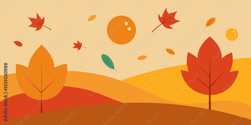 Obraz premium autumn background with maple