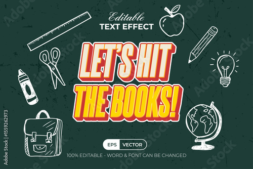 Editable Text Effect School Education Theme.