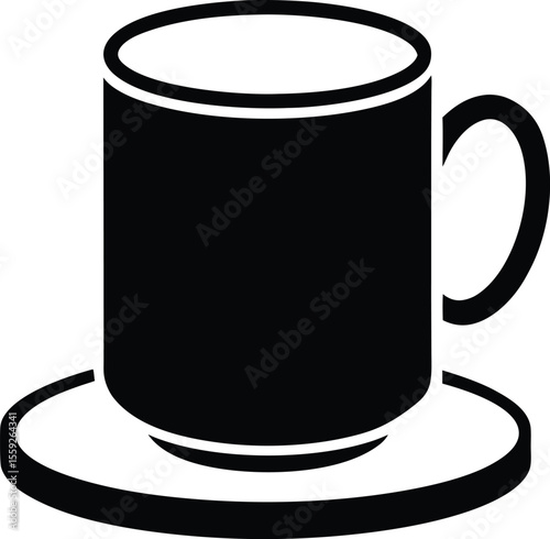 Coffee Mug Silhouette Vector Illustration