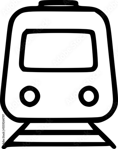 Train or Subway Outline Icon