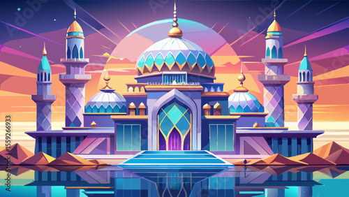 Crystal Mosque, Kuala Terengganu, Malaysia
Made of glass and steel, the mosque glows with translucent brilliance over the water. Its futuristic domes and minarets reflect pastel skies, making the 