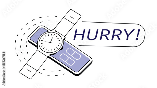 Rushing Against Time – Hurry Concept Vector Illustration
Man in Hurry with Clock – Adobe Illustrator Artwork
Time Pressure and Deadline Stress – Flat Vector Art