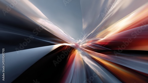 Dynamic abstract light streaks in motion with soft hues and warm tones