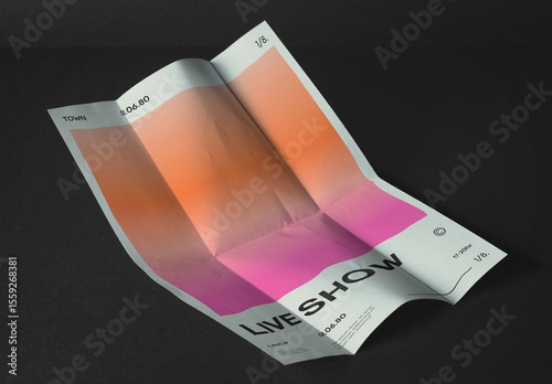 Poster Mockup with Folds