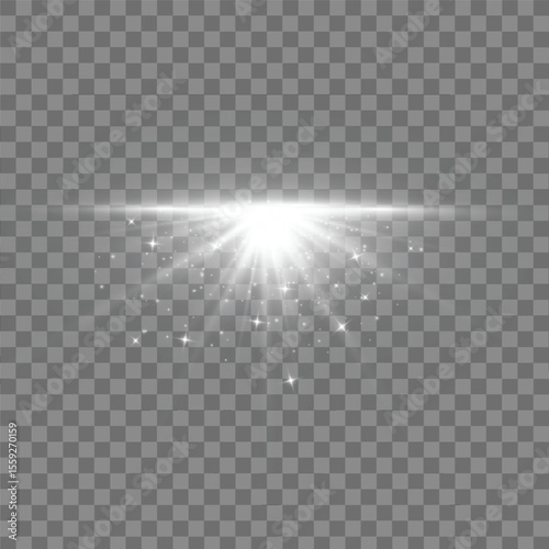 Abstract Radiance: A brilliant burst of light radiates outward from a central source, illuminating a subtle background with a captivating glow, suggesting energy, innovation, and purity. 