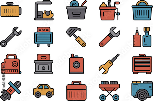 Automotive Repair and Workshop Tool Icons