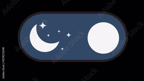 On Off Toggle Switch Button – Light & Dark Mode UI Animation