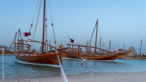 Qatar Dhow - Traditional Boats on the Sea