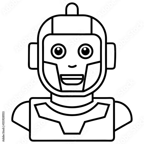 Minimalist Robot Face Vector