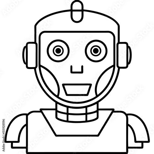 Minimalist Robot Face Vector