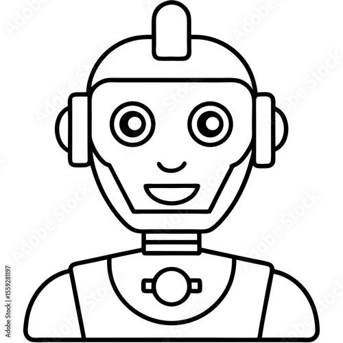 Minimalist Robot Face Vector