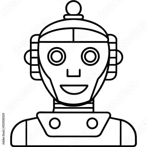 Minimalist Robot Face Vector