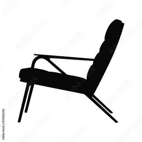 White background chaise longue, a comfortable chair and bed furniture object for relaxation