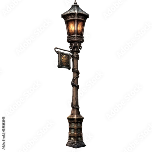 antique street lamp