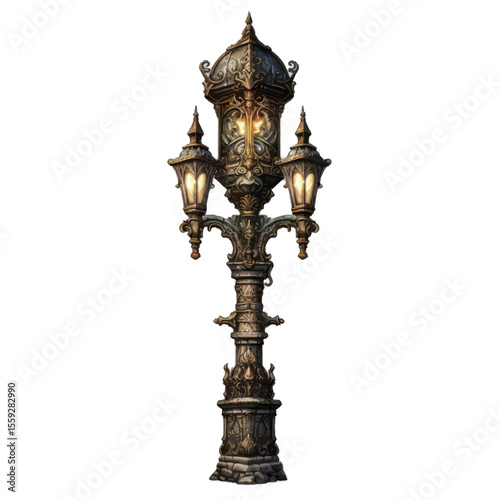 antique street lamp