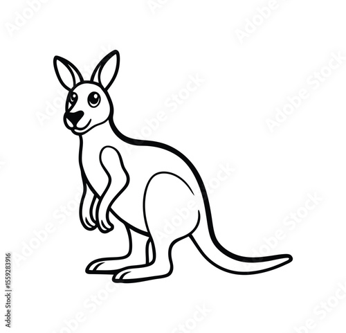 kangaroo cartoon silhouette vector art illustrator