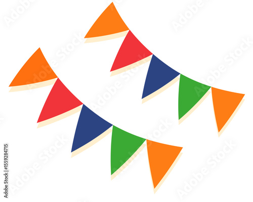 Vibrant Celebration Pennant Banners