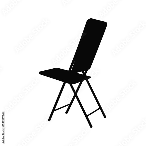 Black office chair isolated on white background modern comfortable furniture seat design