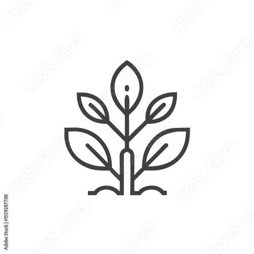 Organic Farming Icon for Agricultural Websites, Sustainable Food Blogs, Eco-Friendly Farming Education, and Natural Product Marketing Materials
