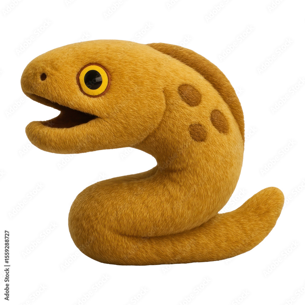 Fototapeta premium PNG Cute plush eel illustration