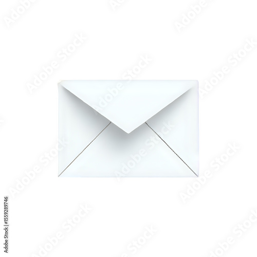 Email Icon: Clean White Envelope Graphic for Website & App Design