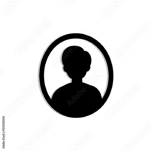 Elegant Minimalist Profile Icon: Versatile Design Element