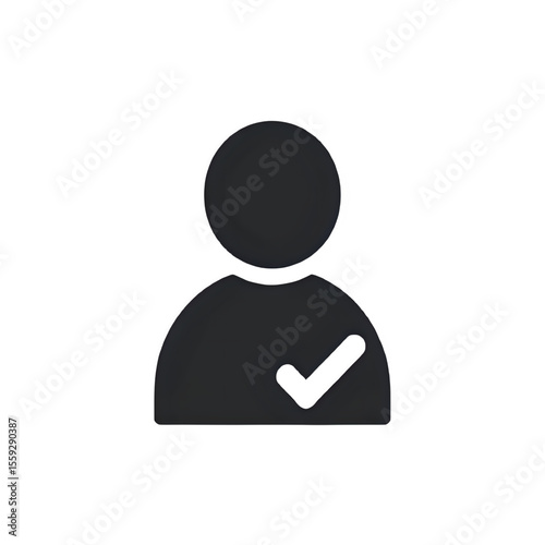 Verified User Icon: Profile Symbol for Websites and Apps