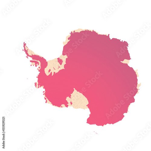 Map of Antarctica, sign silhouette. World Map Globe. Vector Illustration isolated on transparent background. Antarctic continent.